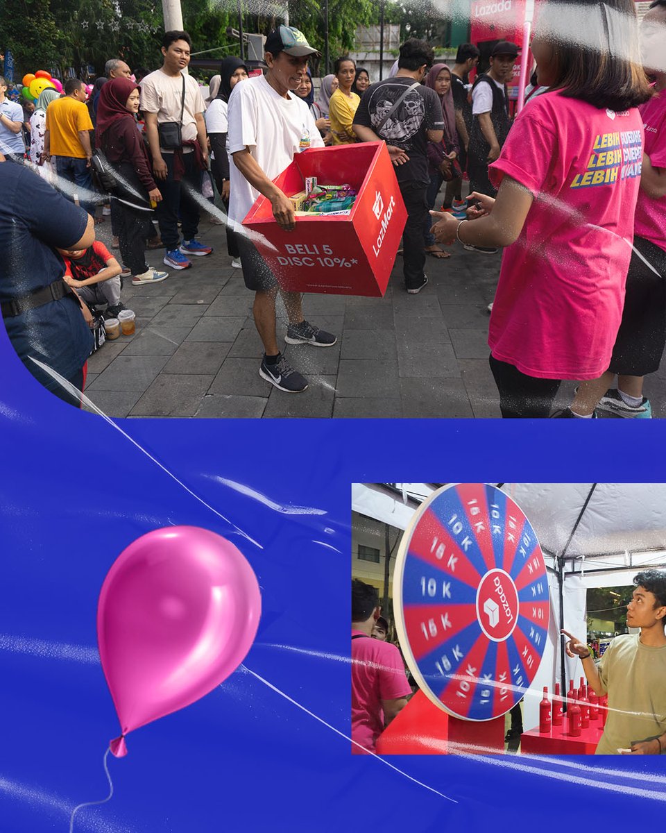 LazadaID's tweet image. Sueger polll ngabisin waktu di bareng #LazadaLebihMuantebdiSurabaya weekend kemaren 💖 Pokok'e jangan lewatin semua keseruan yang lebih GUEDHE, lebih CUEPET, lebih MUANTEB di tanggal-tanggal ini:

📍WTC Surabaya Jalan Pemuda
📆 Hari Sabtu tanggal 26 Oktober