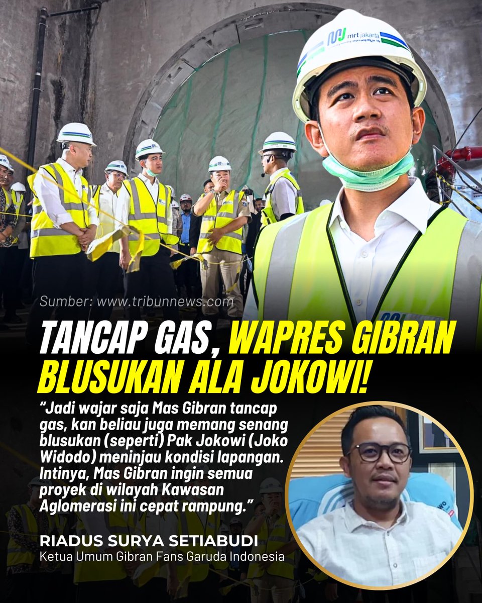 Tancap gas, jangan kasih kendor mas. Aku bangga sama Mas Gibran. Etos kerjanya luar biasa

Gibran Gaspol Kerja