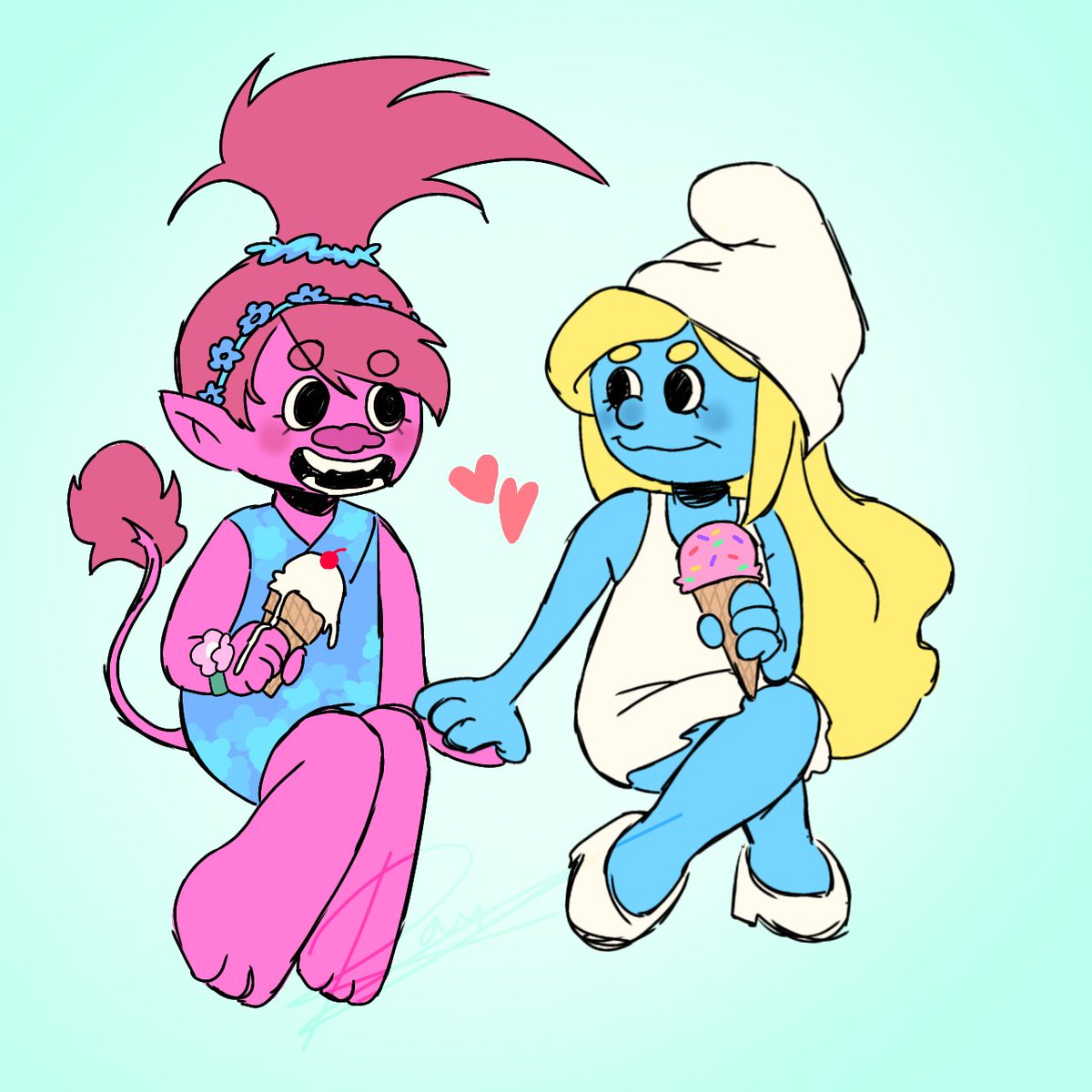 raccoodle's tweet image. "they're from different universes!!" okay who gaf
#trolls #princesspoppy #smurfette #Gay