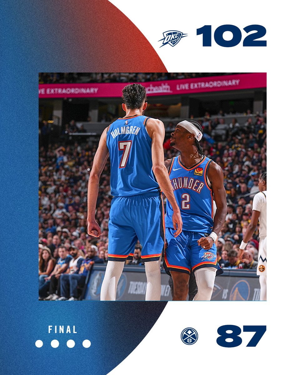 OKC THUNDER (@okcthunder) on Twitter photo Game won ✔️ Game won ✔️
