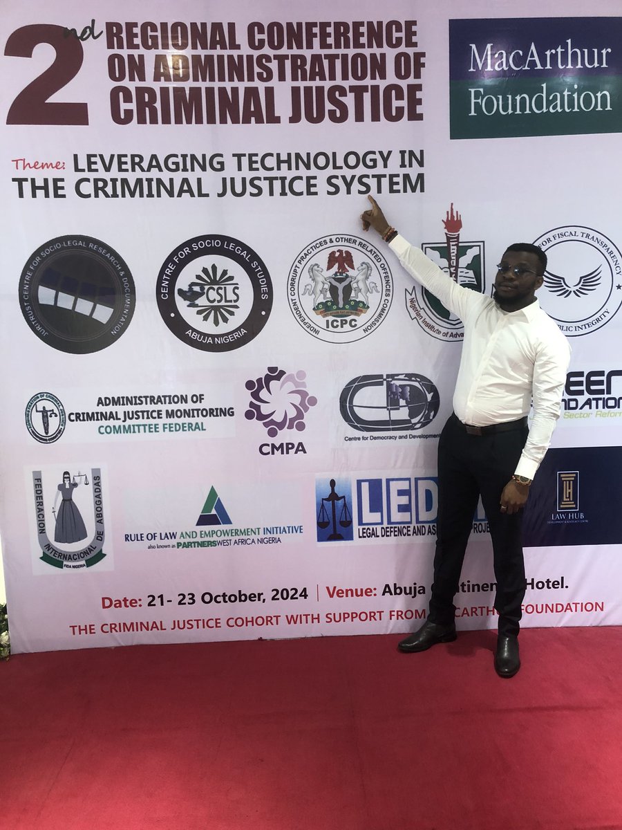 Obi Kingzley🌍 (@obikingzley) on Twitter photo I was privilege to represent <a href="/EResourz/">Emerald Resource Management Ltd</a> at the 2nd Regional Conference on Administration of Criminal Justice - ”Leveraging Technology in Criminal Justice System”. A 3days super pack workshop organised by <a href="/JuritrustCentre/">Juritrust Centre</a> and supported by <a href="/macfound/">MacArthur Foundation</a> and other partners!
#OUK. I was privilege to represent <a href="/EResourz/">Emerald Resource Management Ltd</a> at the 2nd Regional Conference on Administration of Criminal Justice - ”Leveraging Technology in Criminal Justice System”. A 3days super pack workshop organised by <a href="/JuritrustCentre/">Juritrust Centre</a> and supported by <a href="/macfound/">MacArthur Foundation</a> and other partners!
#OUK.