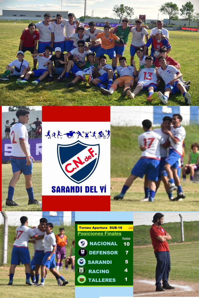 Primer objetivo cumplido!
Nacional sub 18 campeón invicto del Torneo Apertura.