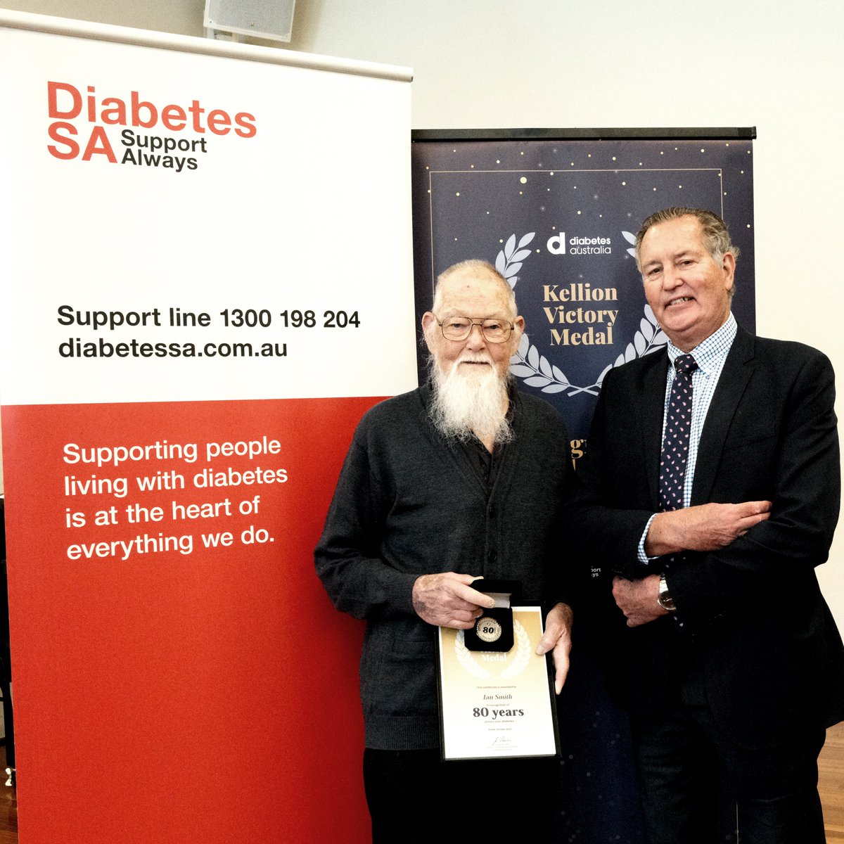 DiabetesSA's tweet photo. It was a big day for Diabetes SA yesterday as we celebrated the 2024 Kellion Victory Medal Awards AND the presentation of Awards to the 2024 Diabetes SA Research Grants Program recipients! https://t.co/Iv9SNVWWWI