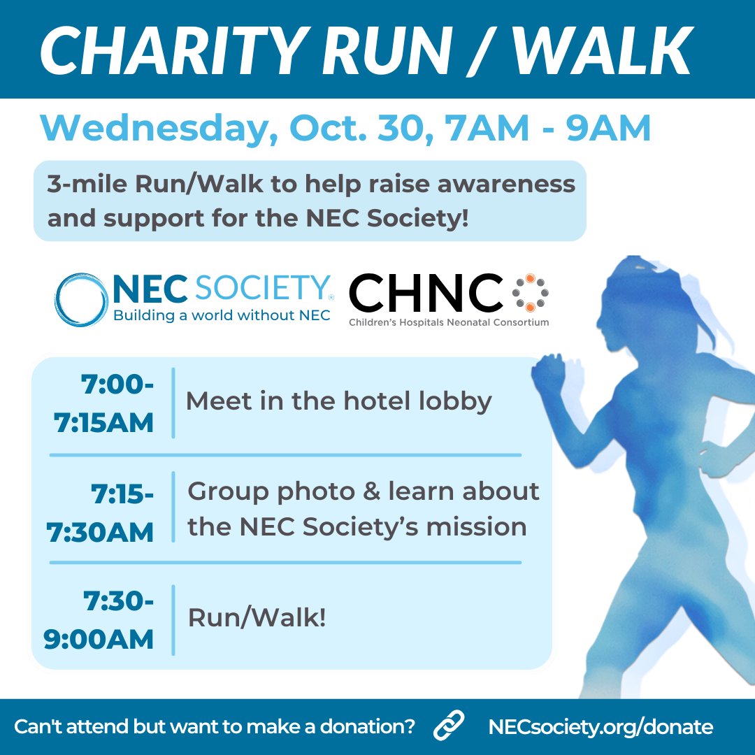 NEC Society (@necsociety) on Twitter photo If you'll be in Denver for the #CHNC Symposium, please join us for <a href="/NECsociety/">NEC Society</a>'s run/walk on Oct 30!
We're grateful to collaborate with <a href="/NeoConsortium/">CHNC</a> to #preventNEC!
You can register, learn more, & help us build a 🌎 without NEC @ thechnc.org/events/2024-ch… <a href="/neojae/">Jae Kim</a> <a href="/AmyHairMD/">Amy Hair MD</a> If you'll be in Denver for the #CHNC Symposium, please join us for <a href="/NECsociety/">NEC Society</a>'s run/walk on Oct 30!
We're grateful to collaborate with <a href="/NeoConsortium/">CHNC</a> to #preventNEC!
You can register, learn more, & help us build a 🌎 without NEC @ thechnc.org/events/2024-ch… <a href="/neojae/">Jae Kim</a> <a href="/AmyHairMD/">Amy Hair MD</a>