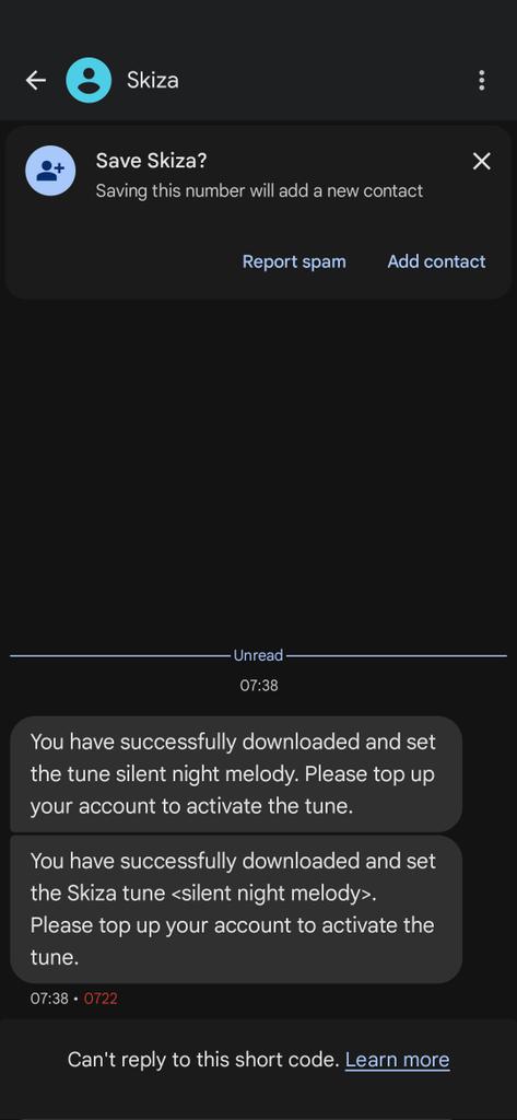 TomOkumali's tweet photo. Hi @Safaricom_Care @SafaricomPLC . Happy birthday but I am getting SKIZA TUNES ACTIVATION but force? I did not apply and yet I got this message this morning. https://t.co/JHRLOstanl