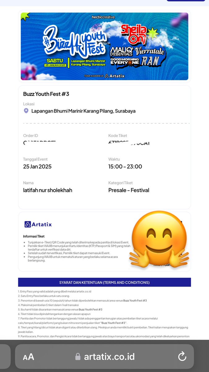 ltifanrs's tweet photo. WTS 3 TIX SHEILA ON7 KATEGORI FESTIVAL 
-Masuk bareng aku
-Tiket aku tukerin smpe jadi gelang
#buzzyouthfest #sheilaon7 #wts #zonauang https://t.co/HfYQGlPSdT