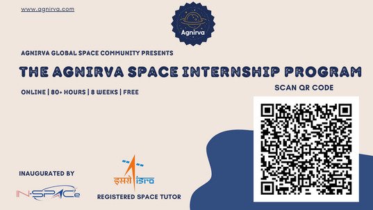 Opportunity for college students to participate in Free Online Space Internship by Agnirva.com -  #ISRO Registered Tutor. 8 weeks ~ 80 hours of learning, students will receive an internship certificate upon successful completion. Apply today. <a href="/DIPR_Kargil/">DIO Kargil</a> <a href="/DIPR_Leh/">DIPR Leh</a>