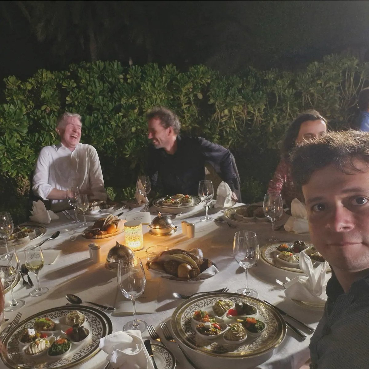 At the faculty dinner for World Stroke Congress in Abu Dhabi.