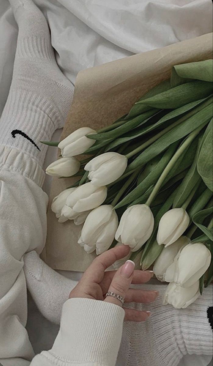White tulips