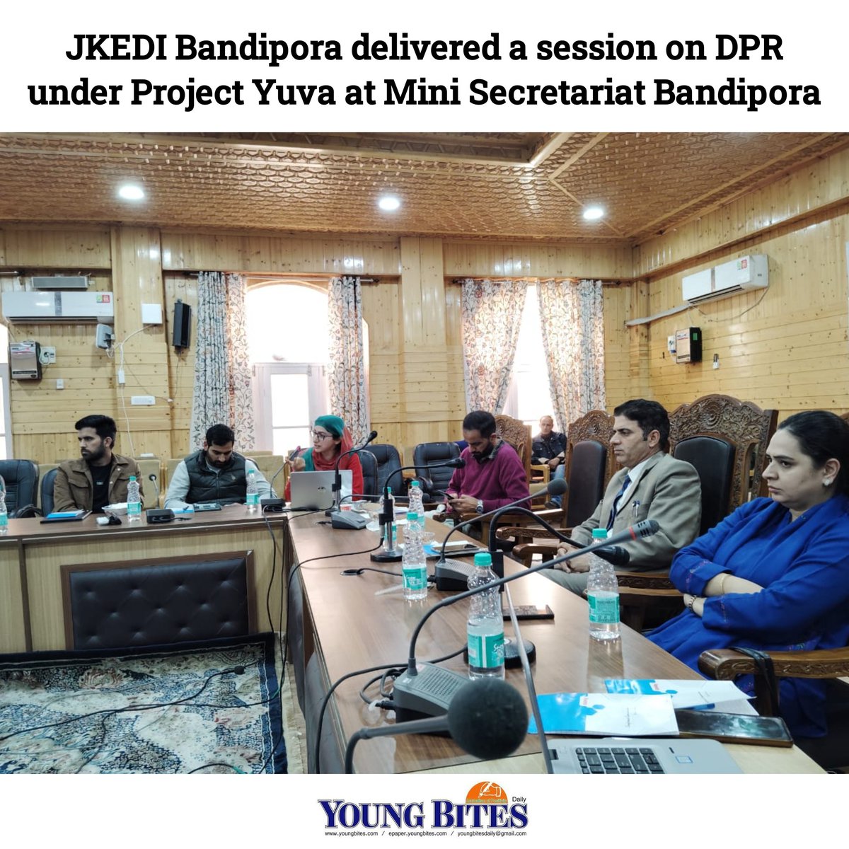 youngbitesjammu's tweet photo. JKEDI Bandipora delivered session on DPR under Project Yuva at Mini Secretariat Bandipora, organized by the Labour and Employment Department, Empowering youth for a brighter entrepreneurial future! #ProjectYuva  #JKEDI #Entrepreneurship"
@JKEDI4U
@Rajinder69JKAS https://t.co/6RHGBkvcmJ