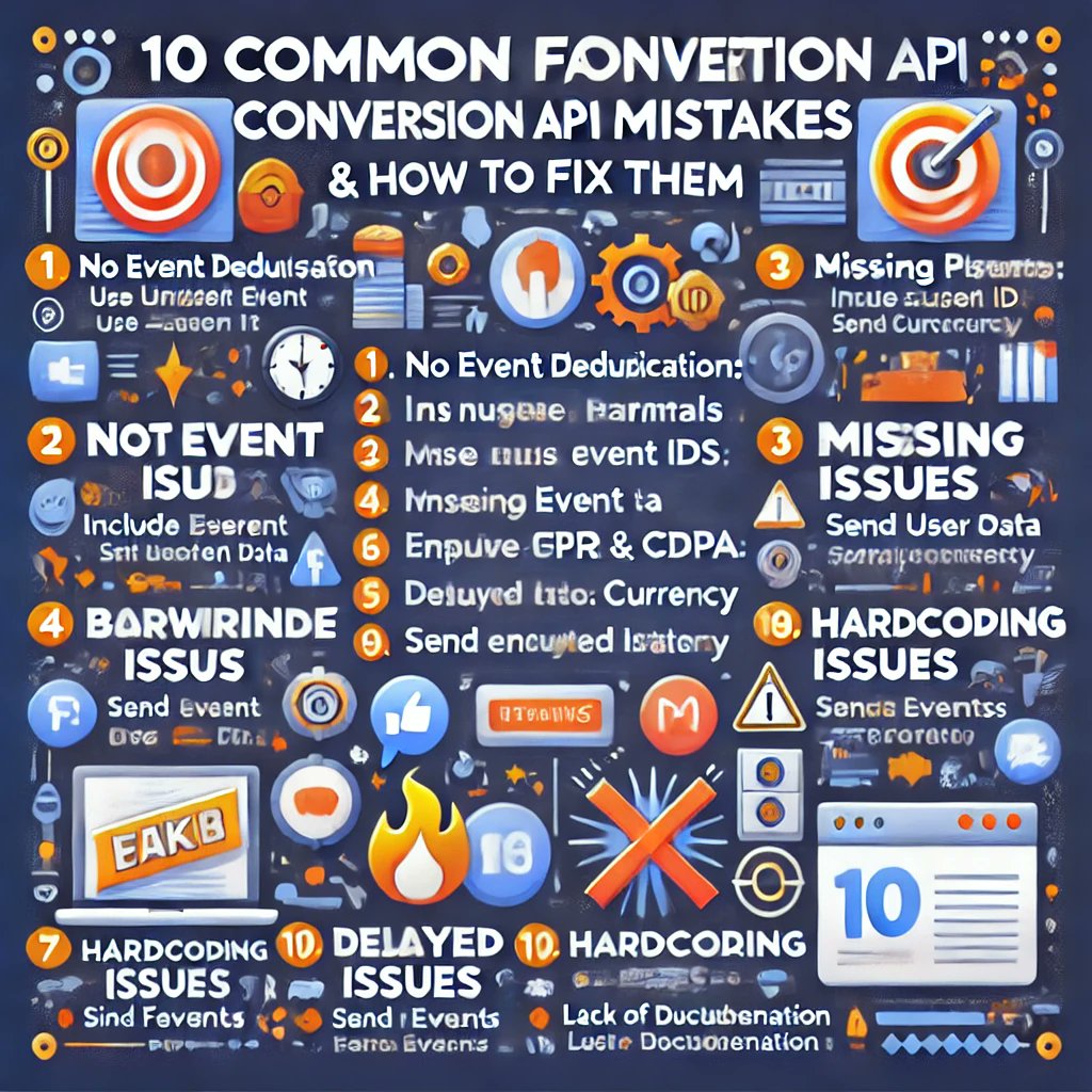 DMSYAID's tweet image. 10 Common Facebook Conversion API Mista
kes &amp;amp; How to Fix Them.
#FacebookConversionAPI
#DigitalMarketing
#WebAnalytics
#ConversionTracking
#SocialMediaMarketing
#FacebookAds