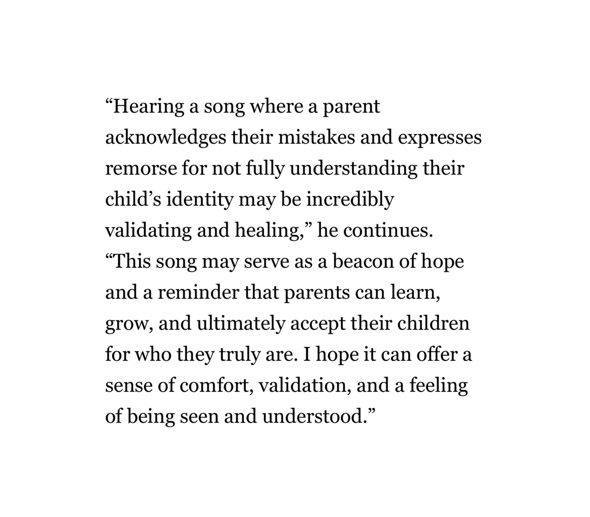 "This song may serve as a beacon of hope and a reminder that parents can learn, grow, and ultimately accept their children for who they truly are. I hope it can offer a sense of comfort, validation, and a feeling of being seen and understood." - Izaak Adu on “Young Lion.”