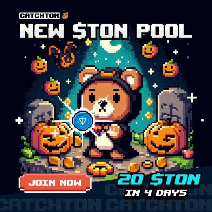 CatchTON_app's tweet photo. 🚀💥 20 $TON is loading in just 4 days!🎉
You’re not ready for the wildest ride yet. 🤟
We officially unleash the 20 $TON Pool💎 in just 4 days to grab⏰
Get ready to catch those goodies faster than a rocket taking off! 🎣🚀#CATCHTON