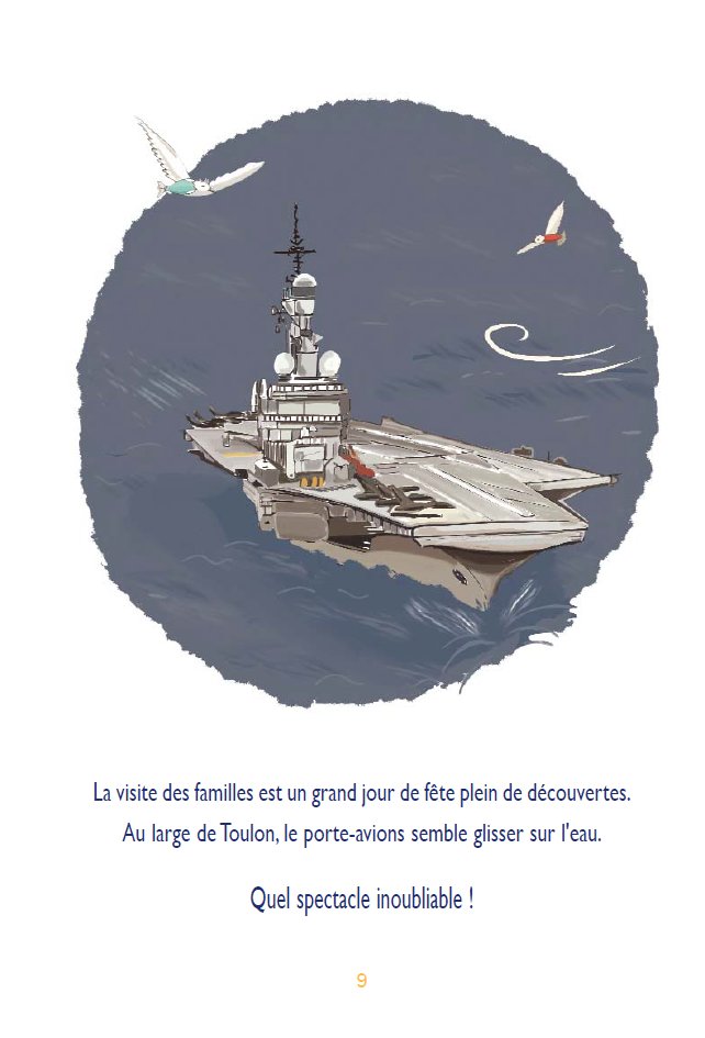 MarineNationale's tweet photo. #VendrediLecture | Alors que la prochaine mission du groupe aéronaval (GAN) se profile, découvrez le livre jeunesse de Hélène Boiteau-Rabaud, Chouette mission à bord du porte-avions Charles de Gaulle, aux éditions du Lau ! 📖 https://t.co/vpB2IfyLbn
