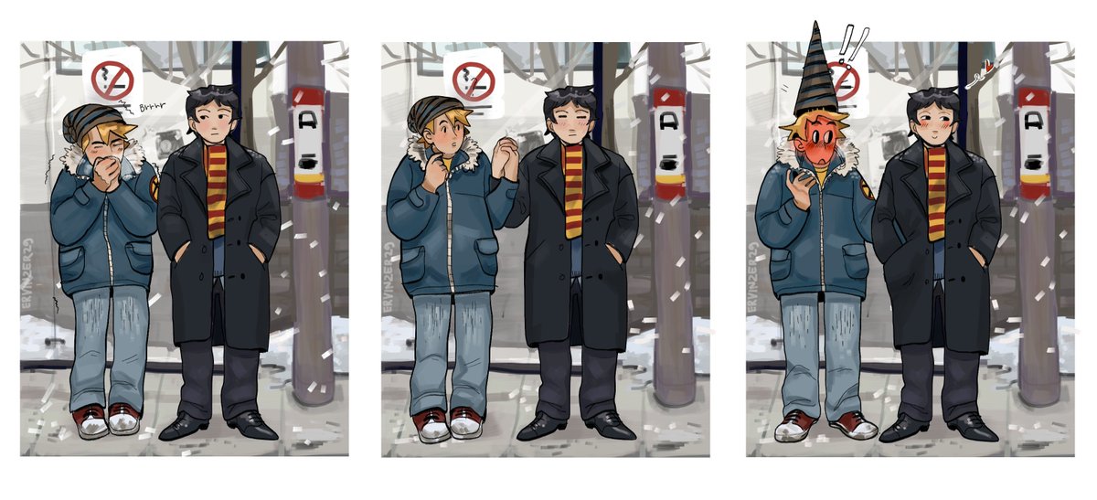 Ervinzer29's tweet image. It's getting cold outside, they need to keep warm.

#ScottPilgrim #WallaceWells #Scollace