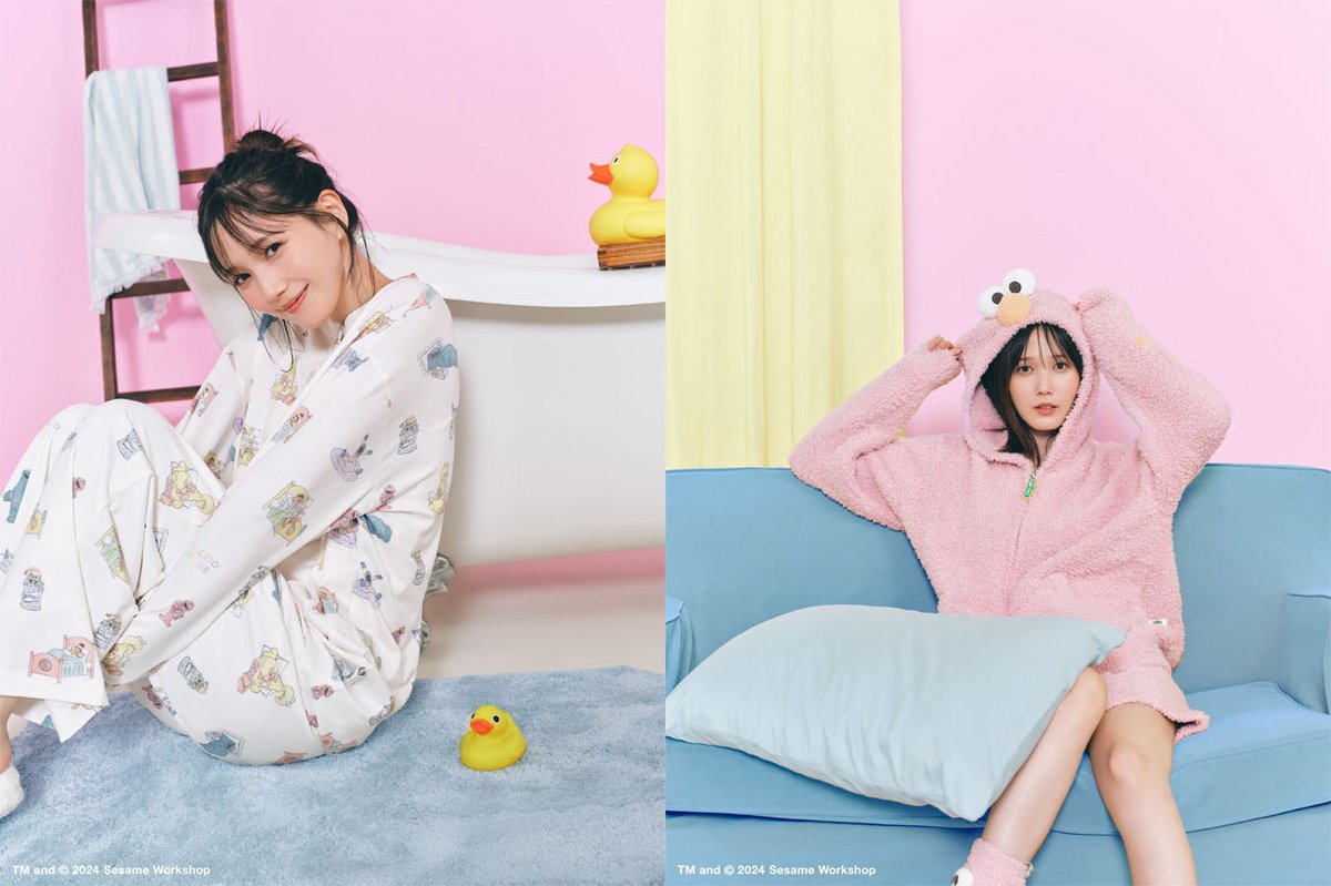 本田翼、ふわふわウェアでエルモをぎゅっ💕 「ジェラピケ×セサミ