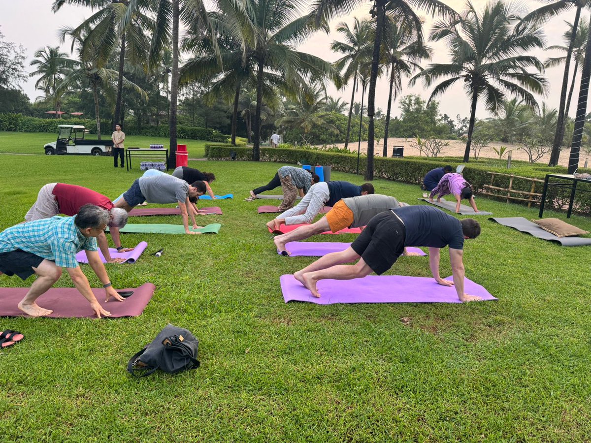 ‘Suryanamaskar’ by bay !! Amazing start to SPIN conference 2024. Thank you <a href="/MitraSut/">Mitra.Sut (Dr Santosh Gupta, MD)</a> <a href="/AcademicsSpin/">spin-academics</a> for this opportunity.