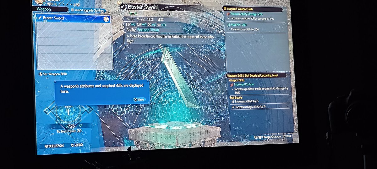 FoxRager's tweet image. I want to ask all #videogamedevelopers and #Videogame companies, to make text bigger! TVs now a days are big, but you keep using small font, hard to read, letters! For instance this #game #FF7Remake, so much information, but difficult to read from 7 feet distance!