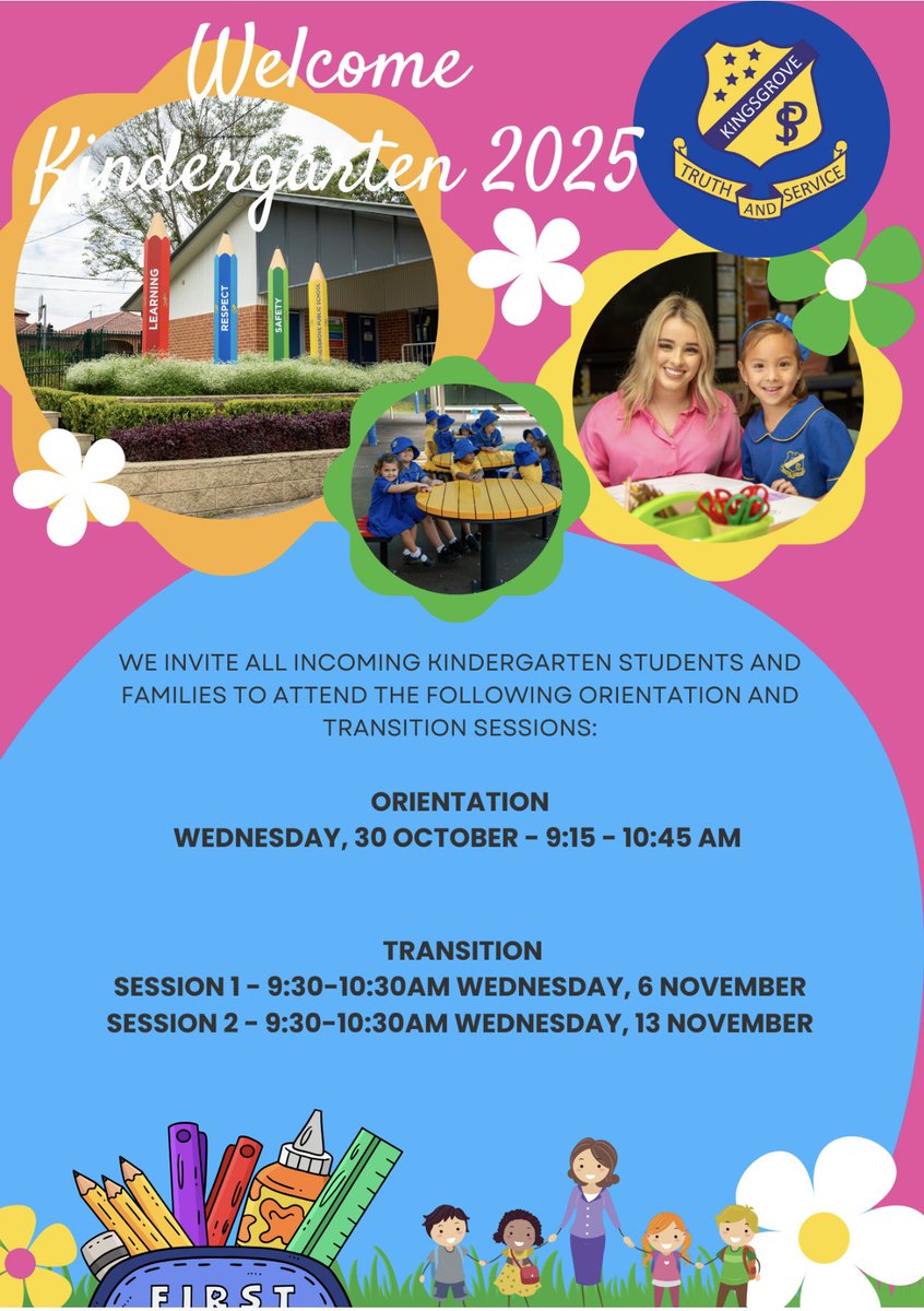 We are super excited to welcome our new 2025 Kindergarten students and their families at our upcoming Orientation and Transition mornings.