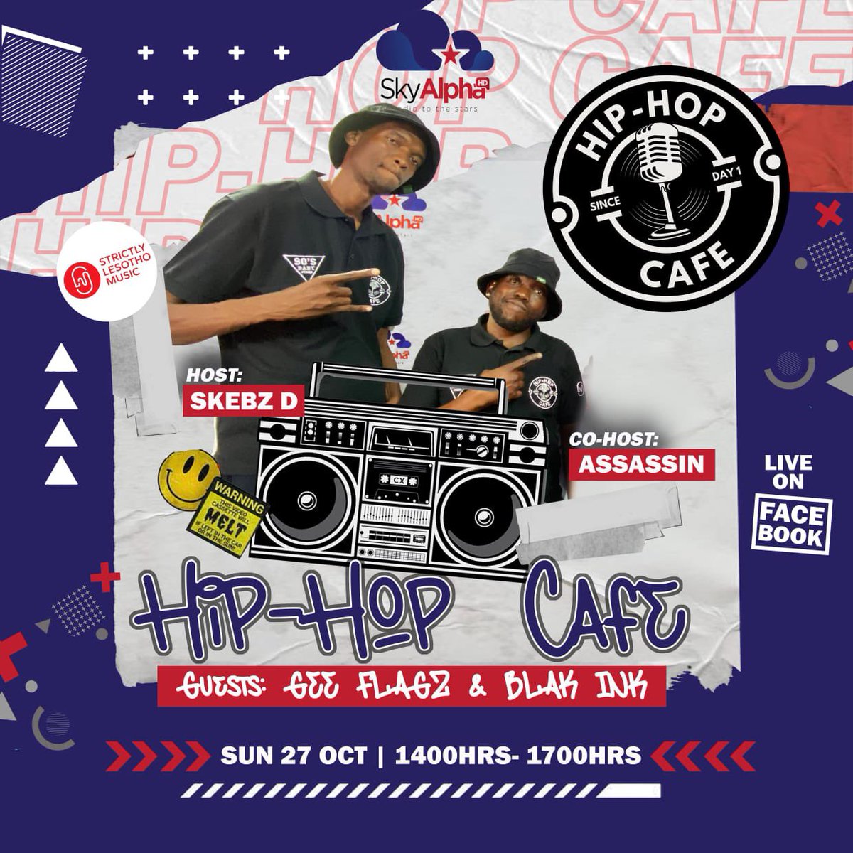 This Sunday On Hip Hop Café !! 

Don’t Miss Out On New Music News On #HHC 

WITH <a href="/Assassin_LS/">Moiloa</a>  &amp; <a href="/skebzd/">#SothoHop_Empire🇱🇸🇿🇦</a> LIVE ON <a href="/SkyAlpha_HD/">Sky Alpha HD</a>  

#Summer24 - New Music Big Vibes!