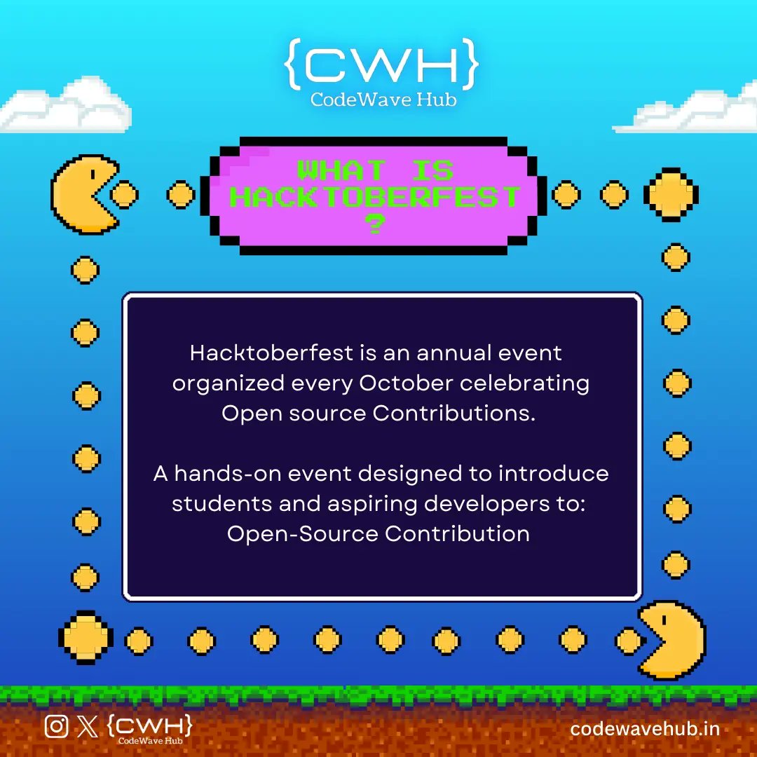 codewavehub's tweet image. Wondering what #hacktoberfest is all about? 🤷🏻‍♂️🤷🏻‍♀️
•
Check out the details in our post to learn about open source and join the global community!
• 
•
#hacktoberfest #codewavehub #opensource #hyderabad #techevent #community
