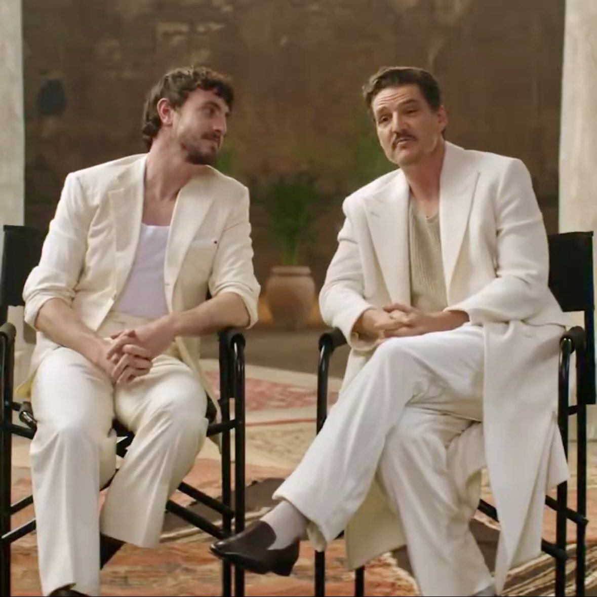 First shots of Paul Mescal (Jason McAteer) and Pedro Pescal (Robbie Fowler) in ‘Suit Yourself’, the story of Liverpool FC’s infamous 1996 FA Cup Final suits.