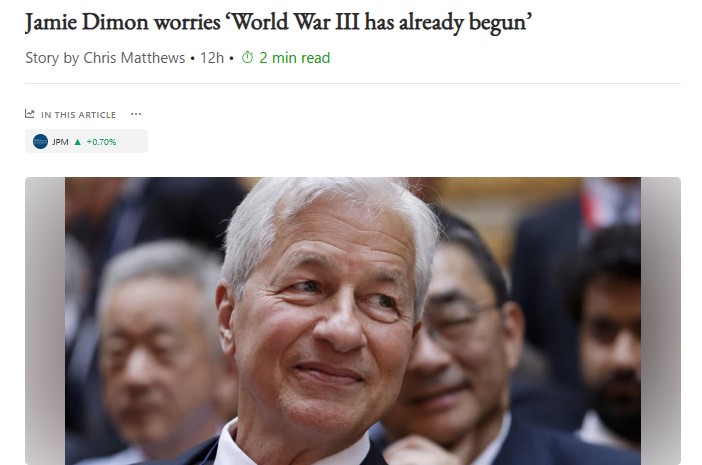 投行大佬震惊发言：三战已开始 最大风险是....