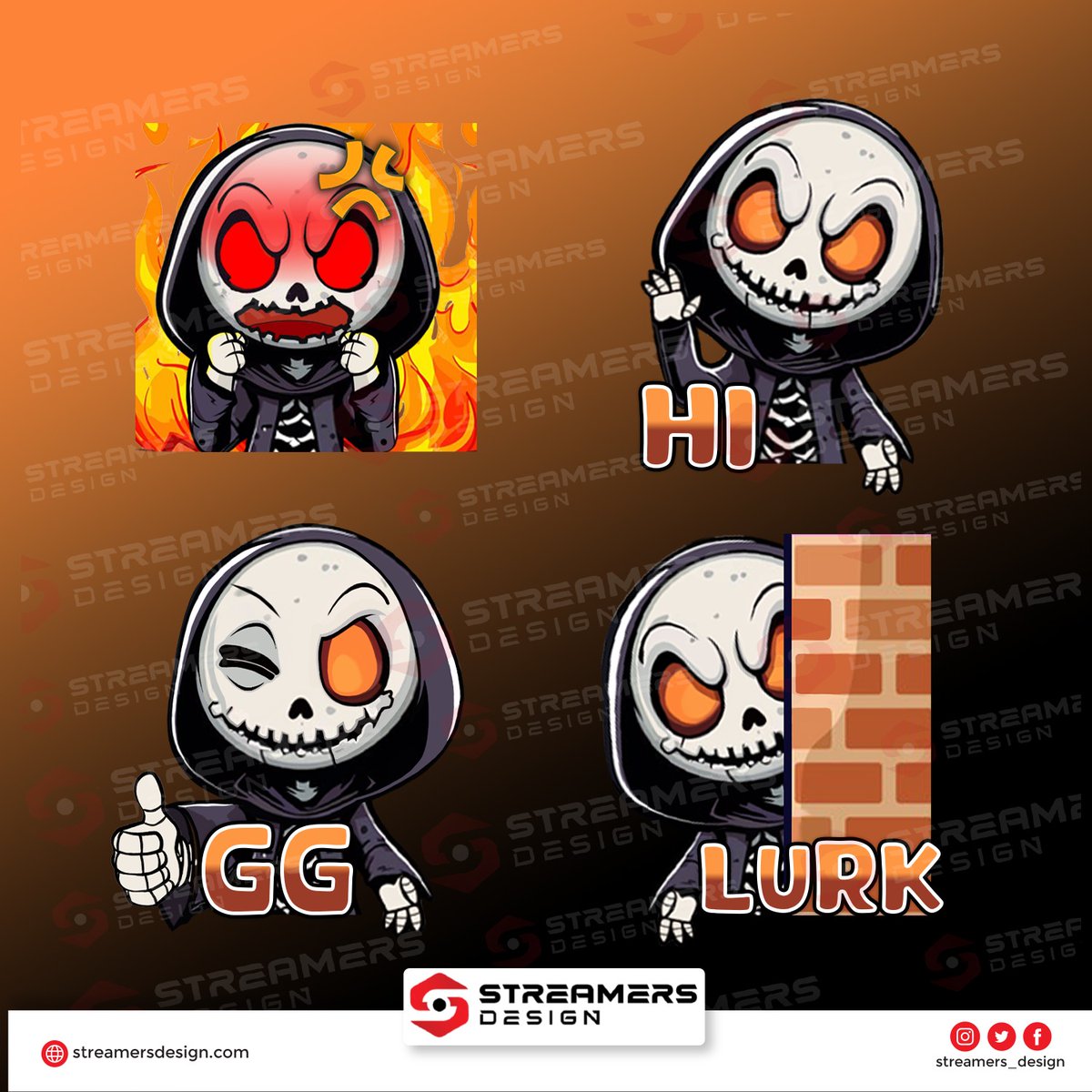 streamer_design's tweet image. 👻🎃 Spooky Reaper Emotes for Halloween! 🎃👻
✨ 50% OFF for Halloween! ✨

Artist🎨
@SophieeWill 

Hurry up and grab your custom emotes at half-price! 🎨 Let’s give your channel the Halloween makeover it deserves. Drop your orders now! 👾
 #SpookyVibes #twitch #twitchstream
