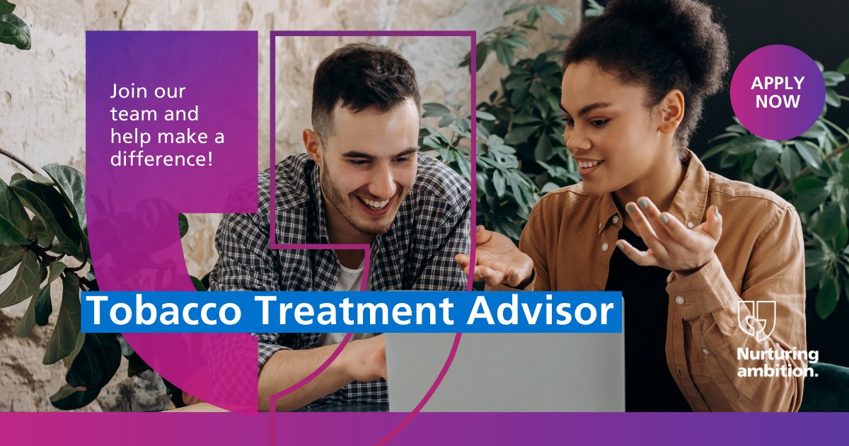 📢 Are you passionate about Health Inequalities? Join us in making a difference as Tobacco Treatment Advisor (Band 4). We're seeking motivated individuals to join our team in supporting inpatients on their journey to becoming smoke free. Apply now ➡️  tinyurl.com/ypf75wbn