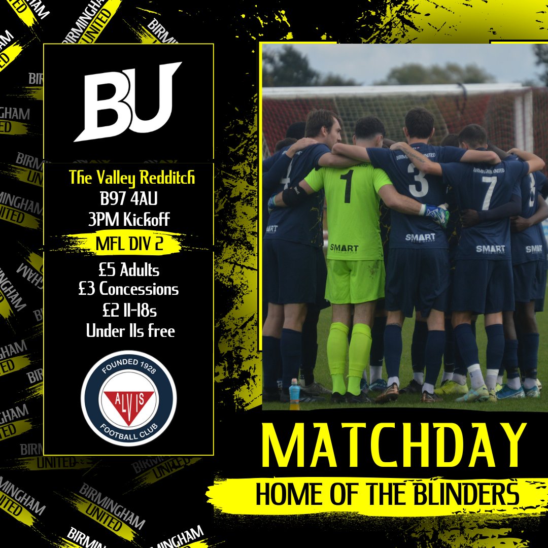 ⚡️MATCHDAY TOMORROW⚡️

We're back at home tomorrow as we have our second game against Coventry Alvis this season!

This match up always provides a great watch, get yourself down to The Valley tomorrow 🙌 

#UPTHEBLINDERS #Birmingham #United