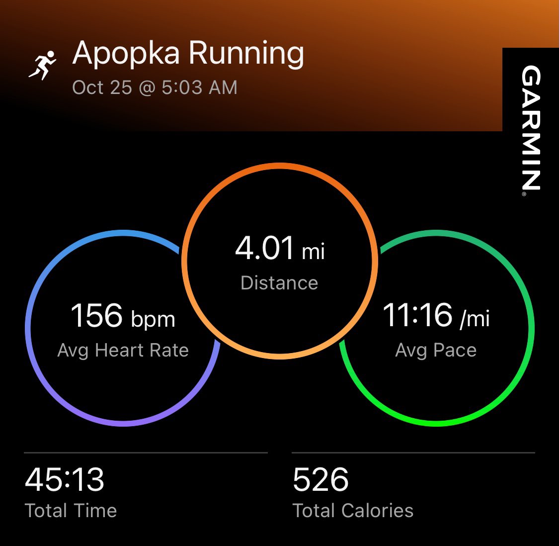 pusta122's tweet photo. I donโt want to run but so glad I did this morning! ๐ช #garmin #beatyesterday #leagueofgarmin #brooksrunning #runhappy #running #runflorida #runchat #runorlando https://t.co/EsaP46BOT5