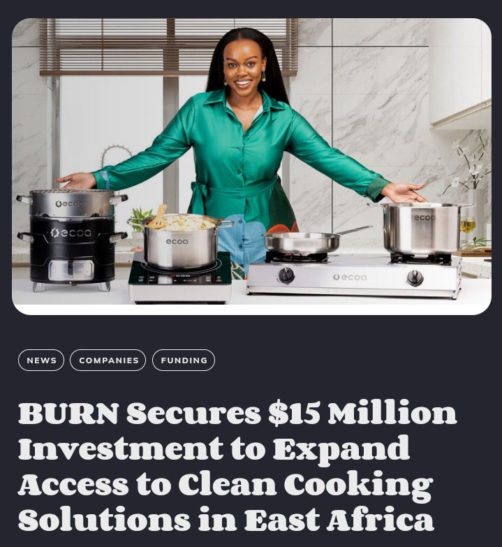 TheFounder_A's tweet photo. Clean cooking solutions company BURN Manufacturing has received a $15 million investment from the European Investment Bank (EIB). This funding will bolster BURN's mission to supply its innovative IoT-enabled ECOA electric cooking appliances.

https://t.co/dXz0wXfjrc https://t.co/j72OAjNFON