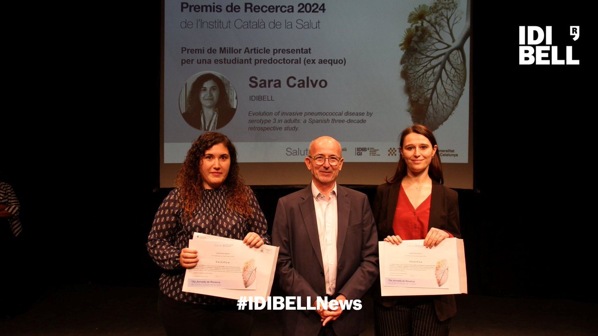 IDIBELL (@idibell_cat) on Twitter photo 🏅Sara Calvo rep, ex aequo, el premi al millor article de recerca en salut per a doctorands en el marc de la 15a Jornada de l’ICS a <a href="/idibgi/">IDIBGI Institut d'Investigació Biomèdica de Girona</a>.
Maria Molina, directora científica de l’IDIBELL, moderà la taula rodona sobre la carrera investigadora a l’ICS.
🆕idibell.cat/2024/10/sara-c… 🏅Sara Calvo rep, ex aequo, el premi al millor article de recerca en salut per a doctorands en el marc de la 15a Jornada de l’ICS a <a href="/idibgi/">IDIBGI Institut d'Investigació Biomèdica de Girona</a>.
Maria Molina, directora científica de l’IDIBELL, moderà la taula rodona sobre la carrera investigadora a l’ICS.
🆕idibell.cat/2024/10/sara-c…