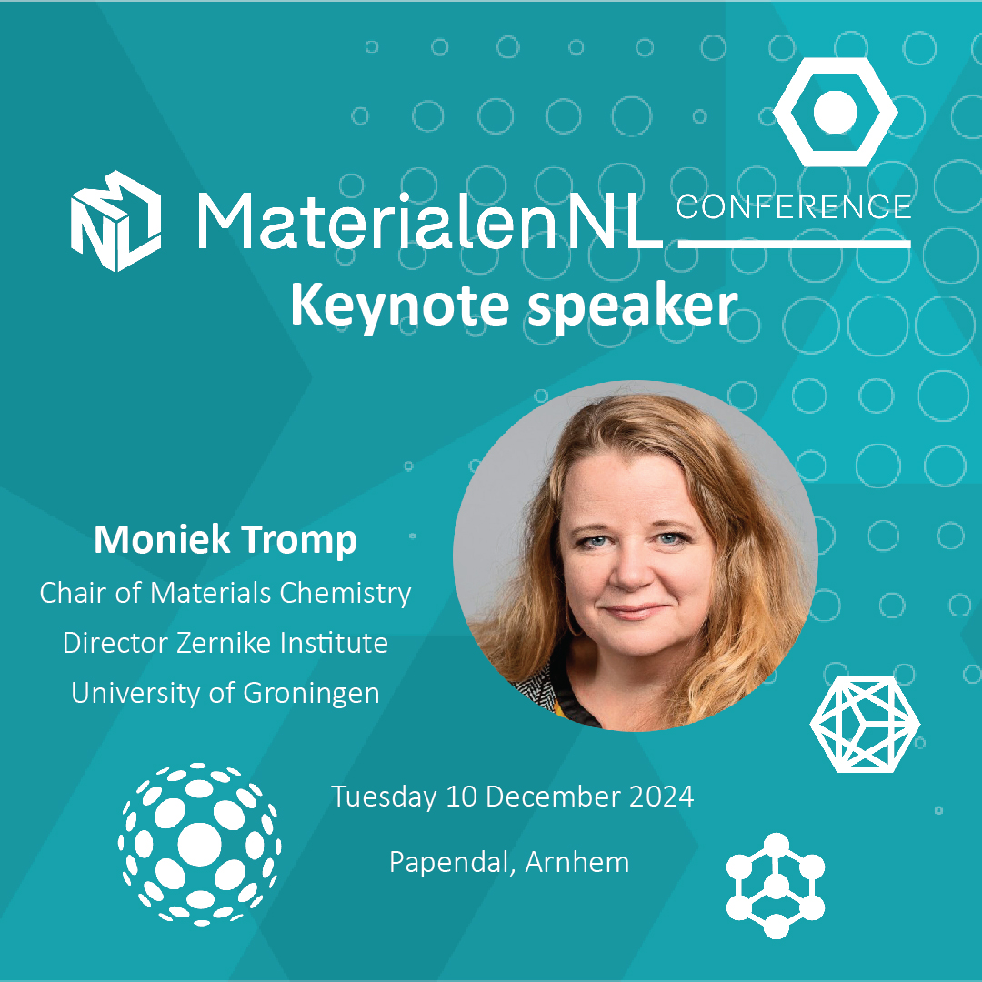 4TUHighTechMaterials (@4tu_htm) on Twitter photo ⚡️Materials for a Future Society!⚡️
📢Moniek Tromp, Chair of Materials Chemistry & Director @ZernikeInst <a href="/univgroningen/">University of Groningen</a>, will address the quest for sustainable & circular battery technologies♻️🔋
📌MaterialenNL Conference
🗓️10 Dec 2024
🏨Papendal, Arnhem
🌐materialennl-platform.nl/materialennl-c… ⚡️Materials for a Future Society!⚡️
📢Moniek Tromp, Chair of Materials Chemistry & Director @ZernikeInst <a href="/univgroningen/">University of Groningen</a>, will address the quest for sustainable & circular battery technologies♻️🔋
📌MaterialenNL Conference
🗓️10 Dec 2024
🏨Papendal, Arnhem
🌐materialennl-platform.nl/materialennl-c…