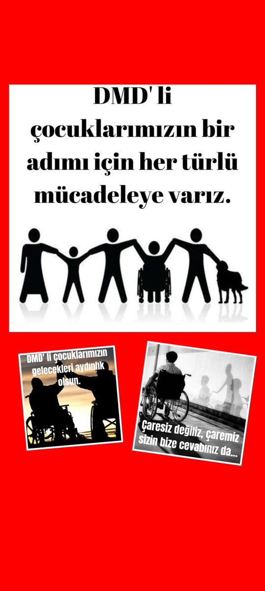 #DmdBuradaBakanNEREDE Verilen sözler vaadler nerede siz neredesiniz sayın bakanım nedendir bu duymazlık daha DMD li aileler ne yapsın duyursun seslerini sizlere ilacımızı istiyoruz EVLATLARIMIZ yaşasın istiyoruz 
<a href="/DMDTurkiye/">DMD Türkiye</a>
 <a href="/farukkockozic/">Faruk Koç</a> 
<a href="/Filizzsoy15/">Filiz Özsoy</a> 
<a href="/meralaymertoz/">meral</a>