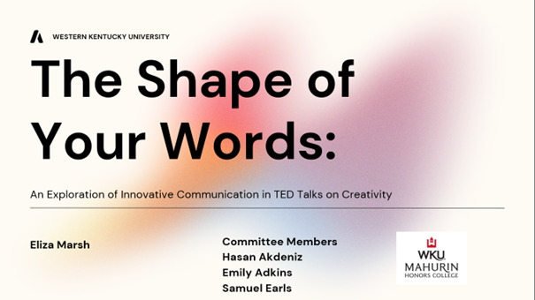 H_Akdenzz's tweet photo. Feeling incredibly proud as Eliza Marsh defended her thesis! It's been an incredible journey from the Honors College as her advisor. Her work on Duarte's narrative model shows how powerful structured storytelling can be for sharing creativity #ProudAdvisor #CreativityInResearch https://t.co/nnQuKWxuSN