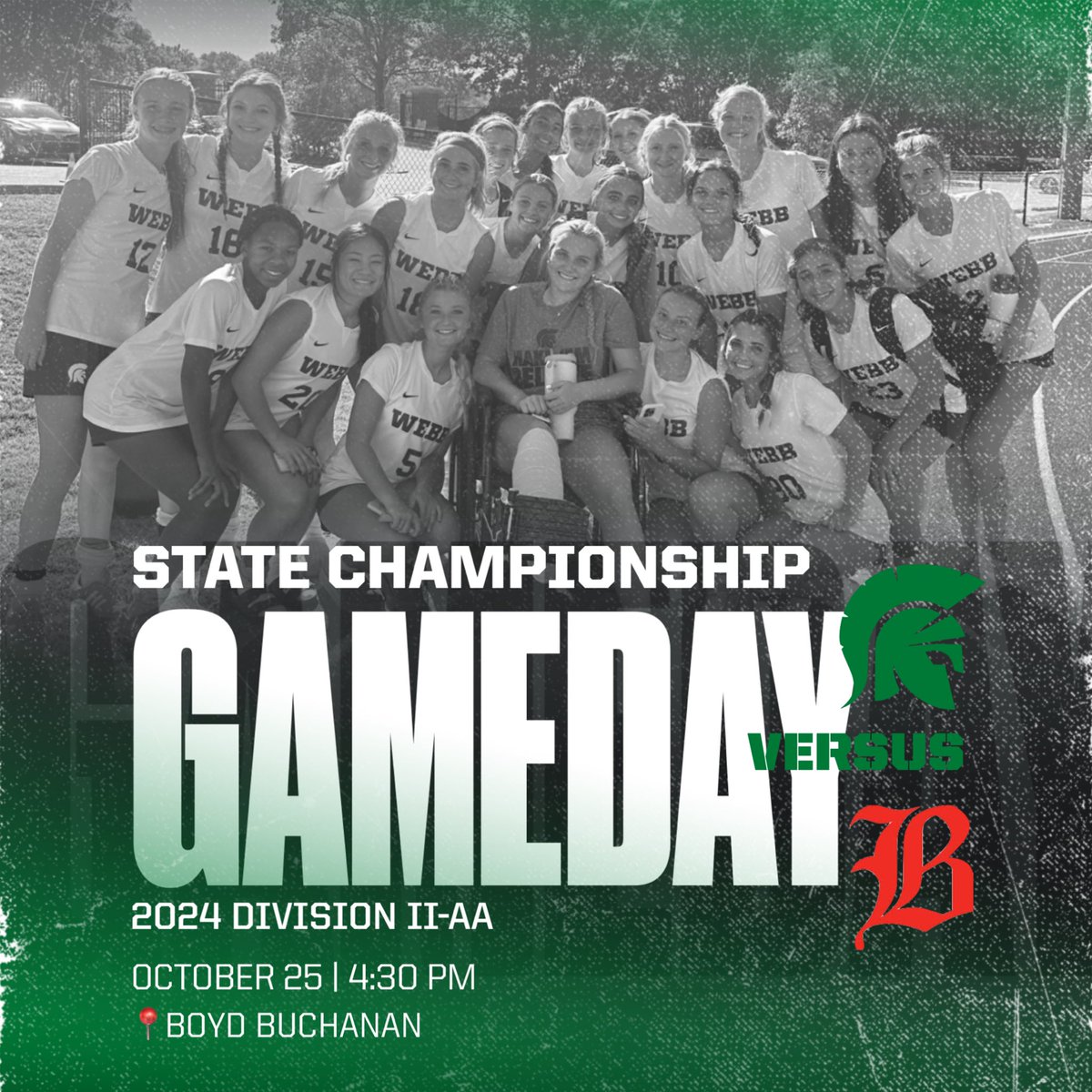 Webb Lady Spartans Soccer (@webbspartanwsoc) on Twitter photo State Championship Gameday!!! The Lady Spartans will match up against Baylor for the third time this year. Game time is 4:30 pm at Boyd Buchanan. Please come out to support the Lady Spartans!!! Let’s go Webb!! <a href="/KnoxWebbSports/">Webb Athletics</a> State Championship Gameday!!! The Lady Spartans will match up against Baylor for the third time this year. Game time is 4:30 pm at Boyd Buchanan. Please come out to support the Lady Spartans!!! Let’s go Webb!! <a href="/KnoxWebbSports/">Webb Athletics</a>