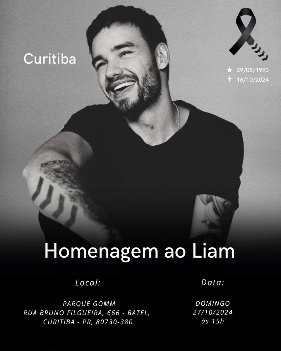 OneDirectionCwb's tweet photo. Bom dia pessoal!

Lembrando que DOMINGO (27) acontece o tributo ao Liam Payne aqui em Curitiba!
Será no Parque Gomm a partir das 15h. 

• O ponto de encontro será no gramado que tem no parque.
• NÃO será permitido acender velas.
• É permitido levar fotos/cartaz. https://t.co/5rIWRYY5Ta