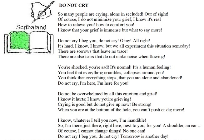 scribaland's tweet photo. #scribaland DO NOT CRY
I beg you!#scribaland1 #nft #ai #chatgpt #art #donotcry #authorsbook #authorsbooks #texts #authorsclub #authorsclubs #authorsgroup #read #authorsgroups #authorscommunity #lecture #authorscommunities #award #awards #best #bestseller #bestsellers #bestselling https://t.co/kPB4yTmZqx