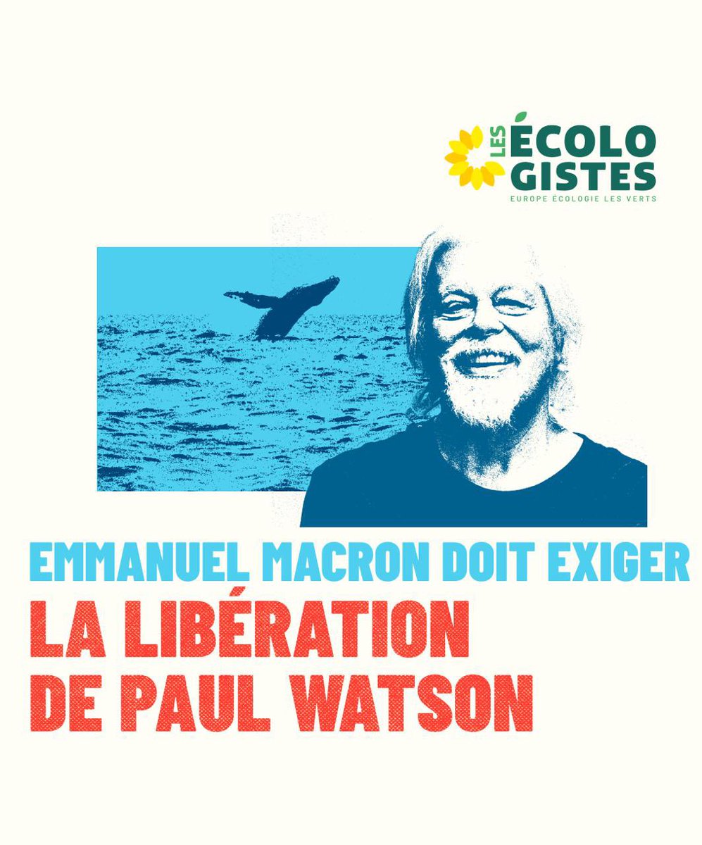 Depuis le 21 juillet, Paul Watson est incarcéré et risque une extradition vers le Japon pour avoir tenté de bloquer un navire baleinier.

Nous appelons <a href="/EmmanuelMacron/">Emmanuel Macron</a> à intervenir auprès des autorités danoises pour obtenir sa libération.✊