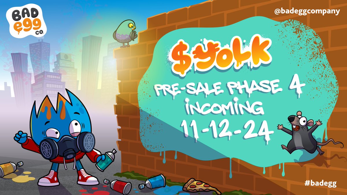 Phase 4 of $YOLK is HATCHING! 🥚🤩

Our $YOLK journey so far has been nothing short of eggceptional! In our first presale phases, we’ve seen incredible support from all of you, helping to lay a strong foundation for the future of $YOLK. Your support during each phase was vital in