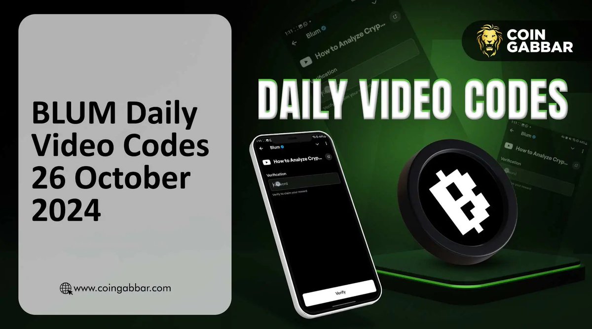 crypto_hi_news's tweet image. BLUM Daily Video Codes October 26, जानिए आज का कोड

To Know More, Visit: cryptohindinews.in/blum-daily-vid…

#Blum #blumcodes #blumvideocode #Crypto #CryptoNews #cryptocurrency #cryptotrading