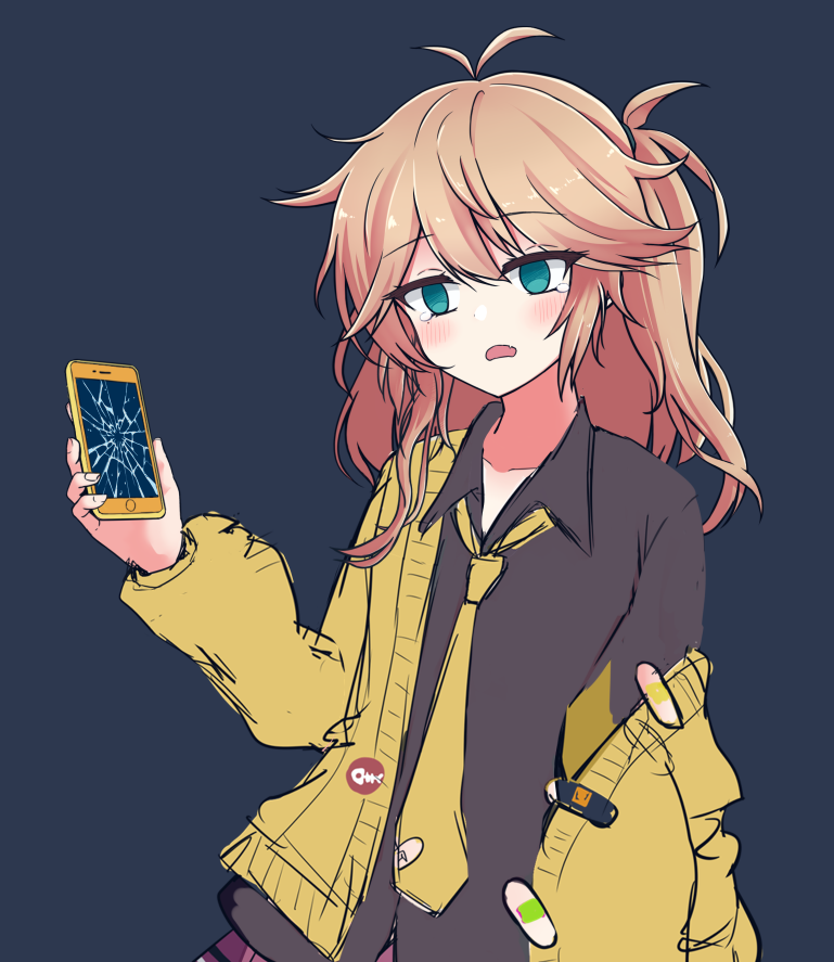 「春日部つむぎ立ち絵進捗。スマホバキバキ差分です。 」|木屑@デザフェスvol.57【両日 G-141】東京ビッグサイト南ホール 5/20-21のイラスト
