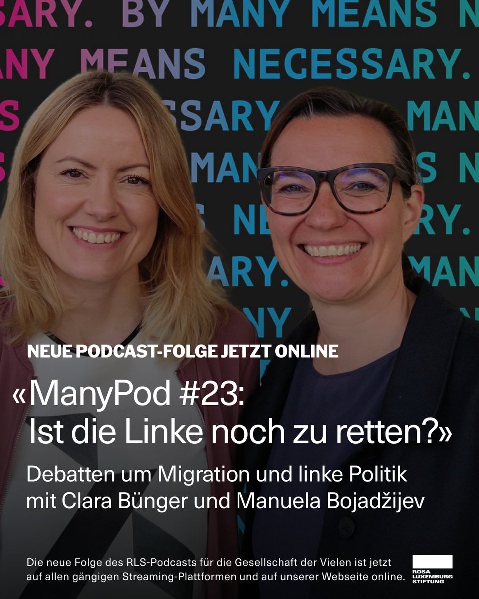 In der neuen Folge des Podcasts #ManyPod geht es um das Verhältnis der Linken zur Frage der #Migration. 

Überall wo es Podcasts gibt oder direkt hier 👇🧵
rosalux.de/mediathek/medi…