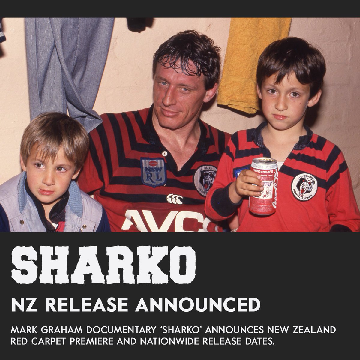 We’re having two Preview Q&amp;A screenings in Auckland prior to our nationwide release from the 7th November.

3rd Nov Reading Lynnmall
4th Nov Bridgeway Northcote

Join Mark &amp; Luke for a celebration of family and footy with Q&amp;A after. 

shorturl.at/Hm9NO

#sharkofilm