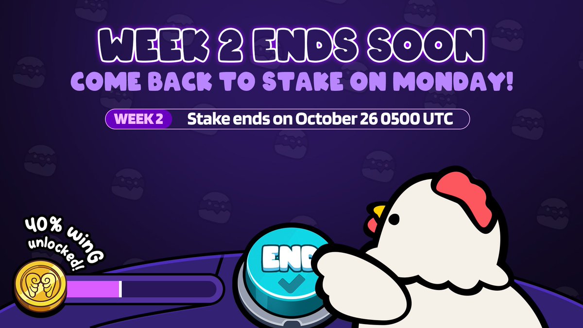 Over 40% winG unlocked! Staking for the week closes soon 🐣

Next week, GOMBLE Squad’s dropping a limited-time LP Boost—using which you can shoot to the very top of the leaderboard.

But here’s the catch: it’s first come, first served.

Learn how LP Boost works and be ready 👇