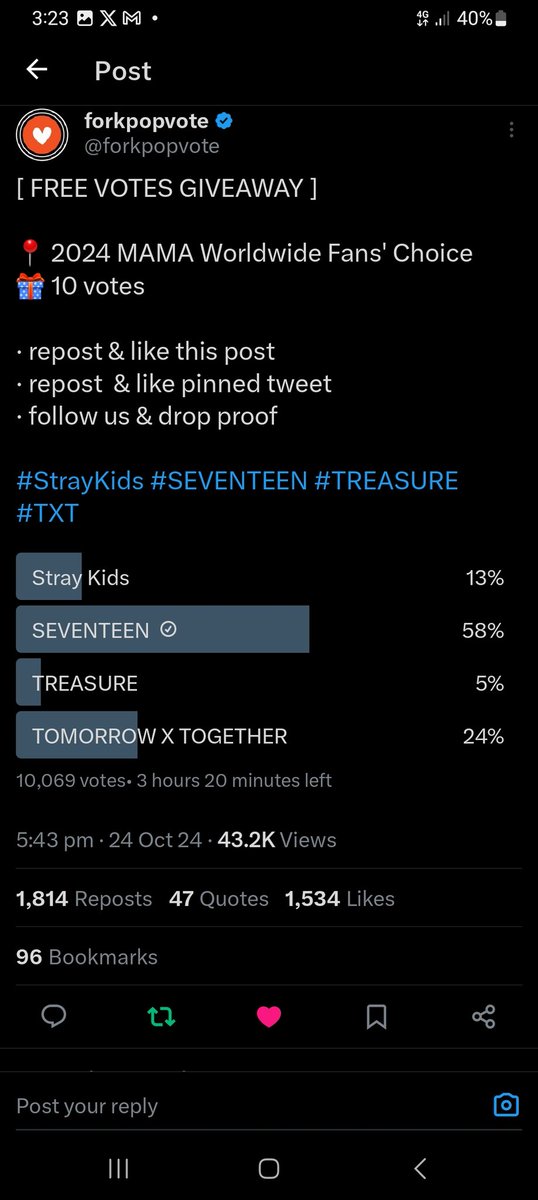 alexiskwon17's tweet photo. @forkpopvote #2024MAMAVOTE #SEVENTEEN https://t.co/cZWc24SfRG