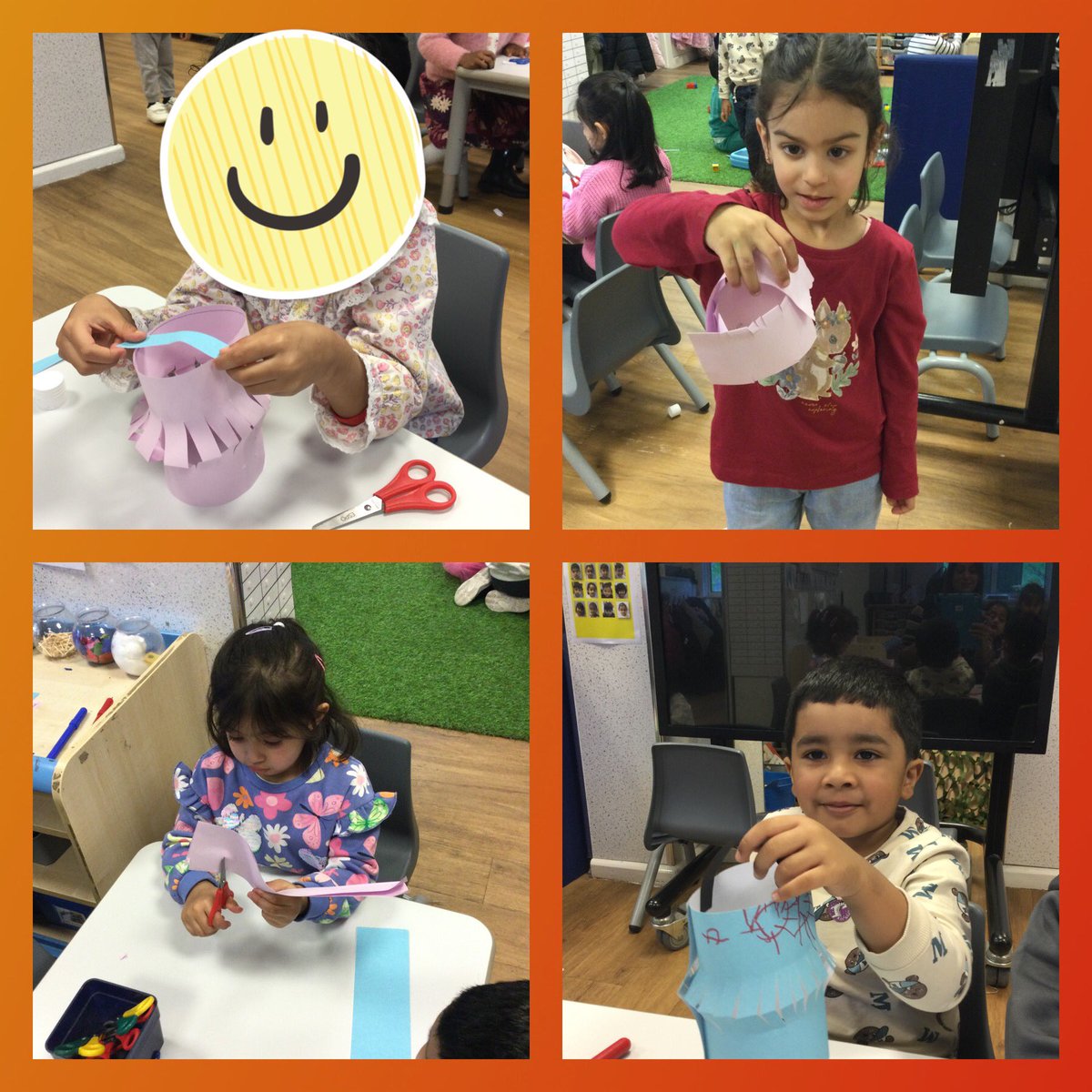 AlstonEyfs's tweet photo. The children were so interested in the Diwali lanterns and had a go at making their own https://t.co/31qBtfpeEF
