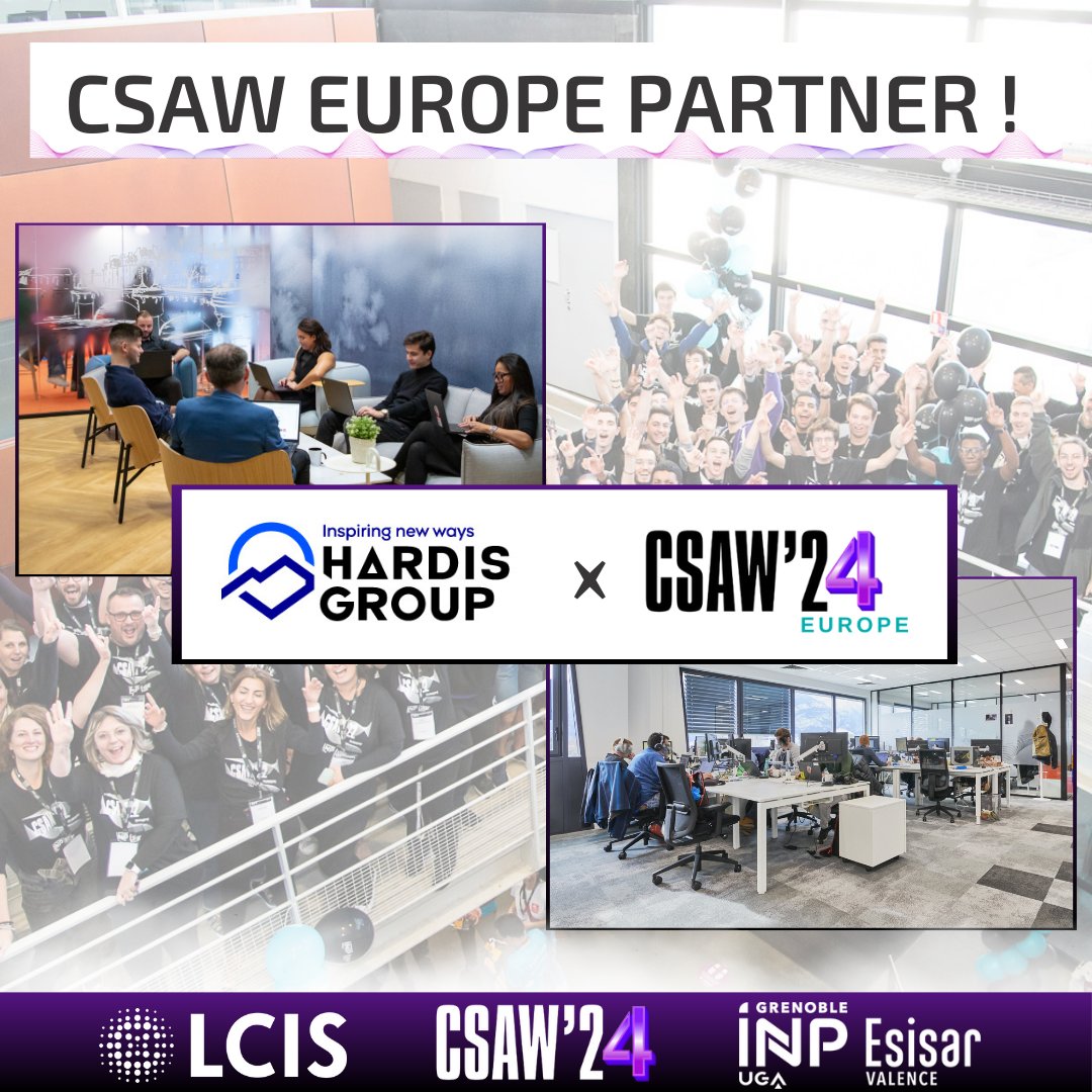 🔒 A huge thank you to our partner Hardis Group! 👏

A French company specialized in digital services, Hardis Group helps its customers with their digital transformation, offering innovative solutions, cybersecurity, and secure IT infrastructure management. 🌐

#CSAW_Europe