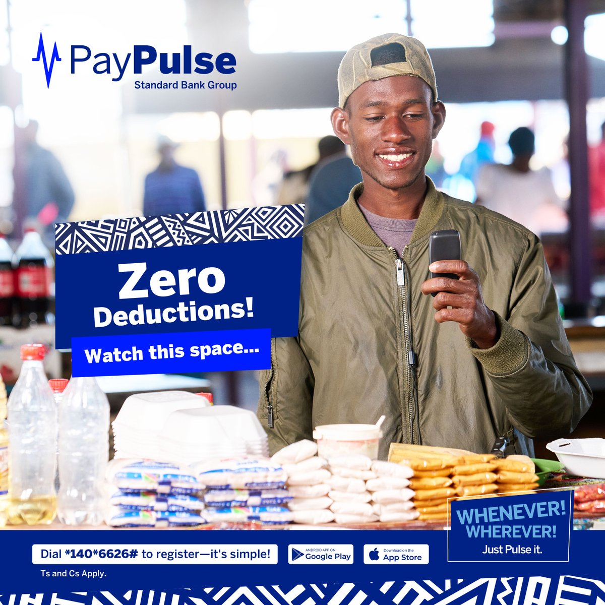 Are you tired of losing part of your earnings to bank charges? Watch this space for details on using your PayPulse to receive payments or send money without deductions. #JustPulseIt #ProudlyBlue